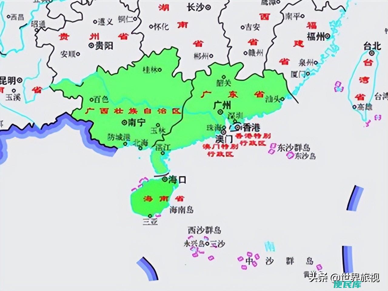 华南地区包括哪些省（华南5个省区的面积以及城市特征）