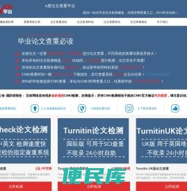 e度论文查重平台