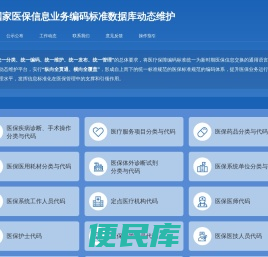 国家医保信息业务编码标准数据库动态维护