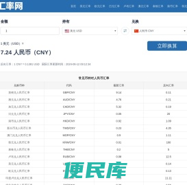 最新汇率查询