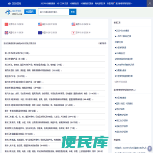 HS编码查询,申报要素,退税率、关税等数据信息