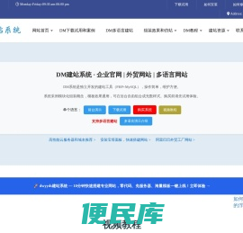 DM企业建站系统和多语言网站和小语种外贸网站建设