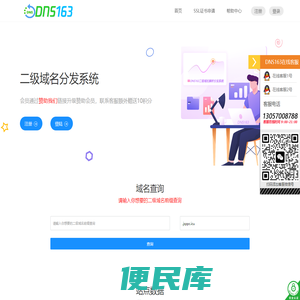 DNS163二级域名分发